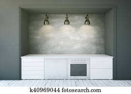 Vidrio, frente, gabinetes de la cocina Colección de imágen | u13870791