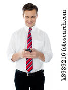 Business person texting