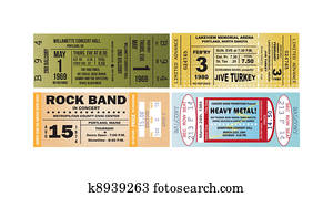 Concert Ticket Vectors Concert Ticket Vectors