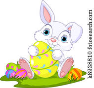 Easter. Bunny with Easter Egg Easter. Bunny with Easter Egg