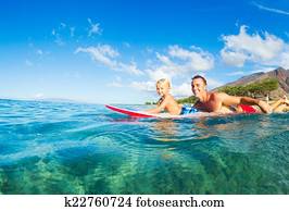 Father and Son Surfing Father and Son Surfing