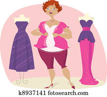 Full lady choosees dress