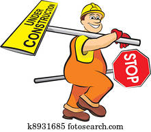 lächeln, straße arbeiter