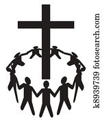 People Gather Around a Cross People Gather Around a Cross
