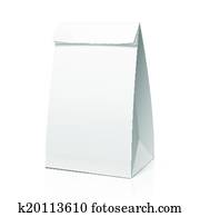 Recycle white paper bag