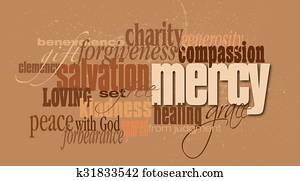 Christian mercy word montage Christian mercy word montage
