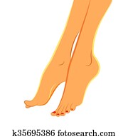 Elegant feet. Pedicure, podiatry concept Elegant feet. Pedicure, podiatry concept