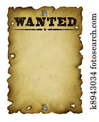 Old Western Wanted Poster Old Western Wanted Poster