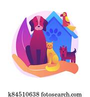 Pet services abstract concept vector illustration. Pet services abstract concept vector illustration.