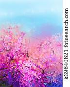 Watercolor painting Cherry blossoms Watercolor painting Cherry blossoms