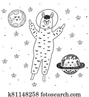 לאמה, אסטרונאוט, ב, פסק, לצבוע, עמוד