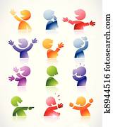 צבעוני, לדבר, אותיות