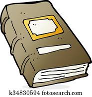 Dusty old book cartoon Clip Art | k14804349 | Fotosearch