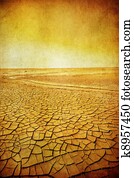 grunge image of desert landscape