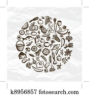 Healthy food background, sketch for your design Healthy food background, sketch for your design