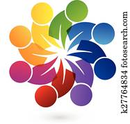 logo, gemeinschaftsarbeit, leute logo, gemeinschaftsarbeit, leute