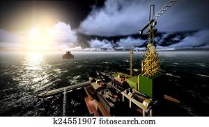 Oil rig platform Oil rig platform