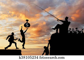 Social inequality. Rich and poor people