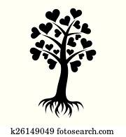 Abstract heart tree Clip Art | k4774487 | Fotosearch