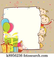 ילדים, לחגוג, יום הולדת