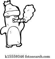 漫画 人間がたばこを吸う タバコ クリップアート 切り張り イラスト 絵画 集 K Fotosearch