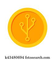 cryptocurrency, 벡터, 아이콘