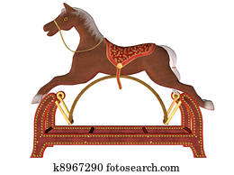 Mitfahrer, und, pferden, an, gestein, frühling, ranch, biegen, oregon