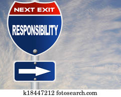 Responsibility road sign