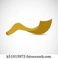 Shofar horn isolated Shofar horn isolated