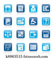 Stock exchange and finance icons 