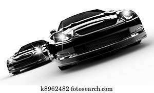 Two black cars Two black cars