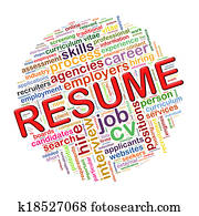 Word tags circular wordcloud of resume Word tags circular wordcloud of resume
