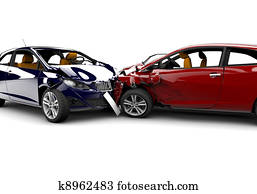 תאונה, עם, שני, מכוניות