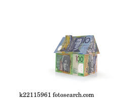australian home with banknotes