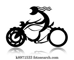 Biker on motorcycle Biker on motorcycle