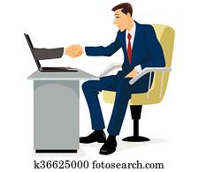 Businessman shaking hand