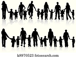 Collect family silhouettes Collect family silhouettes