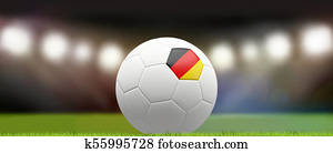 Germany german soccer football ball 3d rendering Germany german soccer football ball 3d rendering