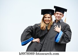 graduate students in mantle outdoors