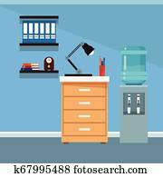 Office interior scenery Office interior scenery