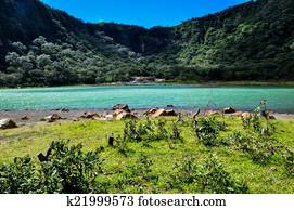 Old Volcano's Crater now Turquoise Lake, Alegria, El Salvador