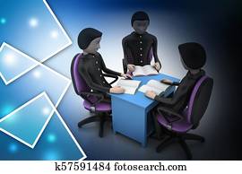 Teacher and students discussion