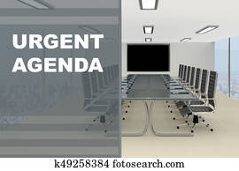 Urgent Agenda concept Urgent Agenda concept