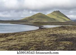 Volcanic landscape in Iceland