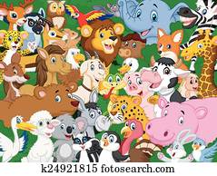 ציור היתולי, בעל חיים, רקע