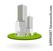 Downtown skyscrapers