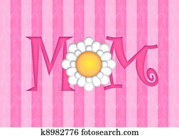 Happy Mothers Day with Daisy Flower Happy Mothers Day with Daisy Flower