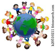 niños, alrededor del mundo