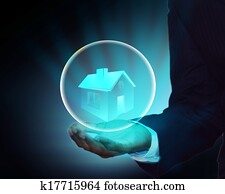 Own house and protect home concept