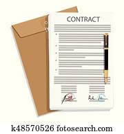 Signed business contract Signed business contract